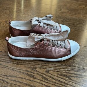 Prada metallic dusty rose keds Size 36 1/2